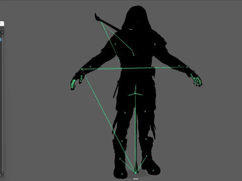 İskelet Ok&ccedil;u 3D Model