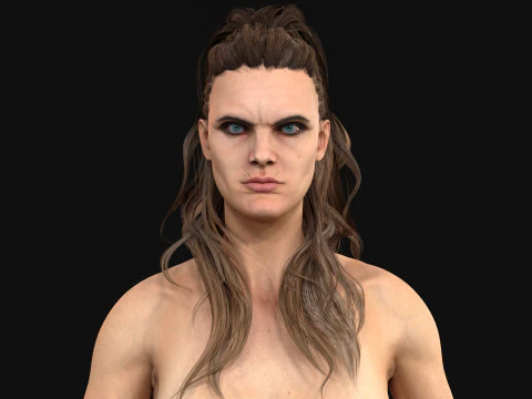 1BarbarKızSa&ccedil; 3D Model