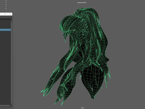 1BarbarianGirlHair 3D Model