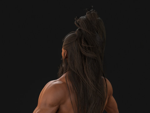 2ManHairBeard 3D Model