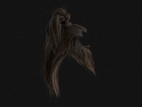 2ManHairBeard 3D Model