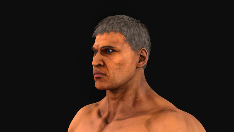 4Man Short Hair 3D Model .c4d .max .obj .3ds .fbx .stl .blend