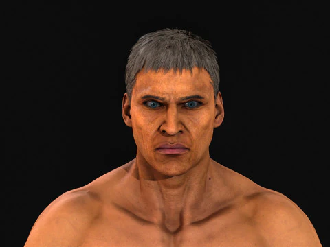 4Man Short Hair 3D Model