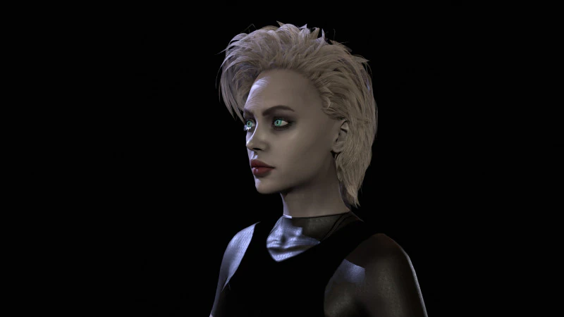 5mujer pelo corto Modelo 3D .c4d .max .obj .3ds .fbx .stl .blend 