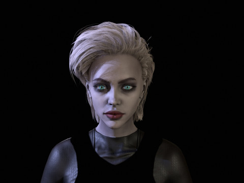 5महिला छोटे बाल 3D मॉडल