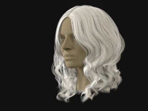8Woman Short Hair3 3D Model