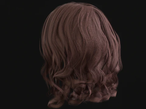 8Woman Short Hair3 3D Model
