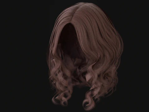 8Woman Short Hair3 3D Model
