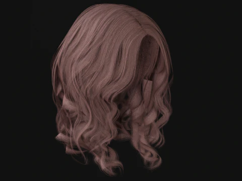 8Woman Short Hair3 3D Model