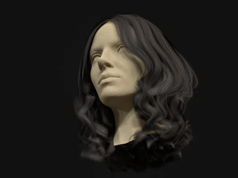 8Woman Short Hair3 3D Model