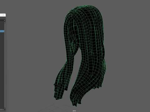 11Woman Long Hair 3D Model