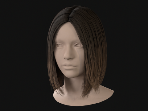 12 Woman Long Kare2 3D Model