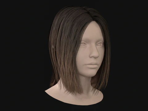 12 Woman Long Kare2 3D Model