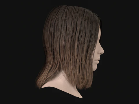 12 Woman Long Kare2 3D Model