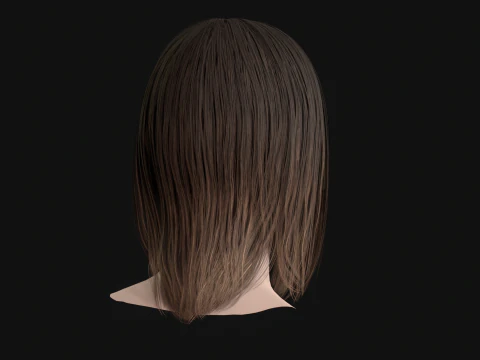 12 Woman Long Kare2 3D Model