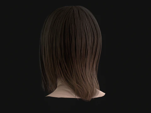 12 Woman Long Kare2 3D Model