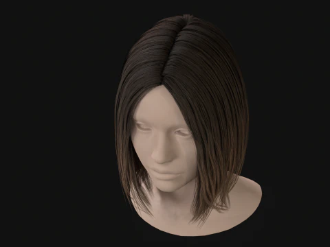 12 Woman Long Kare2 3D Model