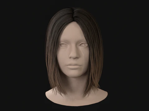 12 Woman Long Kare2 3D Model