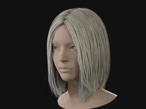 12 Woman Long Kare2 3D Model