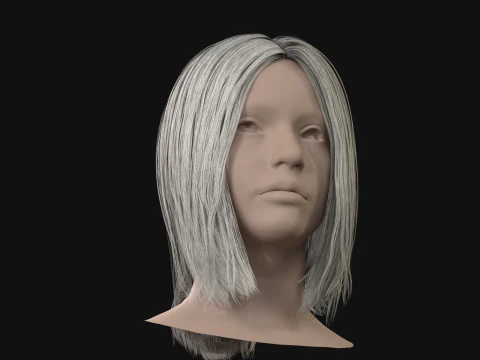 12 Woman Long Kare2 3D Model