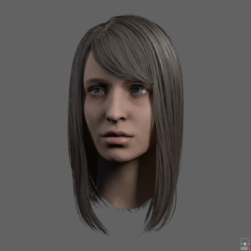 14Woman Long Kare3 3D Model .c4d .max .obj .3ds .fbx .stl .blend 