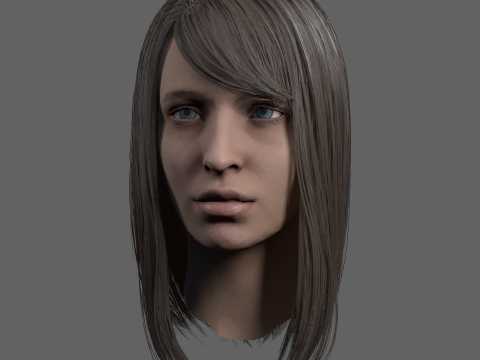 14Mujer larga Kare3 Modelo 3D