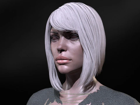 14Woman Long Kare3 3D Model