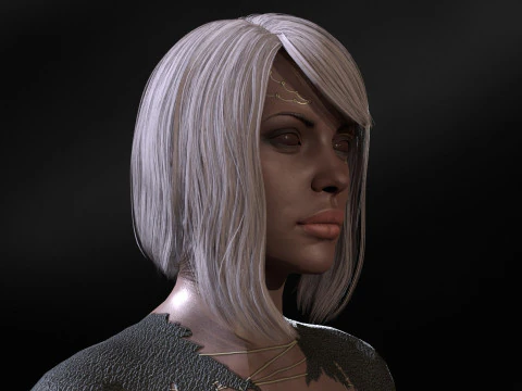 14Woman Long Kare3 3D Model