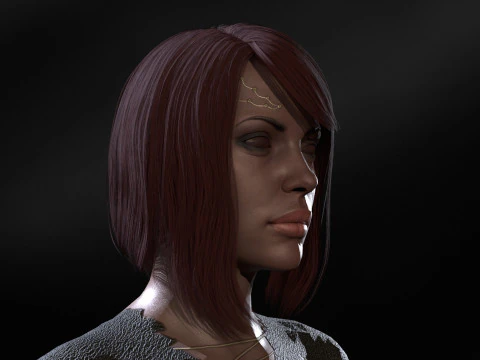 14Woman Long Kare3 3D Model