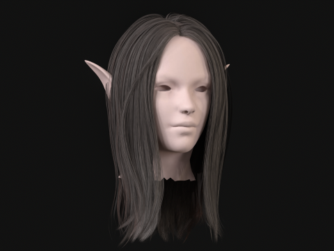 17Cheveux d'elfe1 Modèle 3D