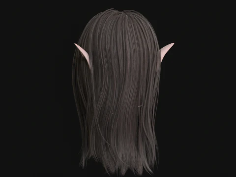 17Elf Hair1 3D Model
