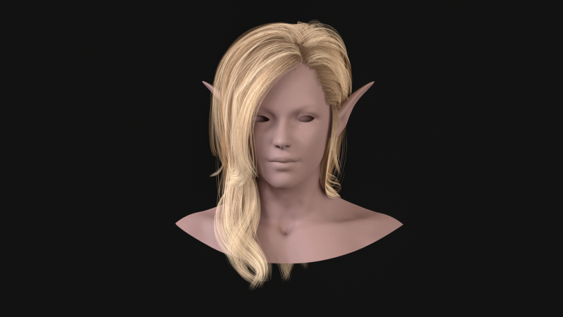 18Cheveux d'Elfe2 Modèle 3D .c4d .max .obj .3ds .fbx .stl .blend 