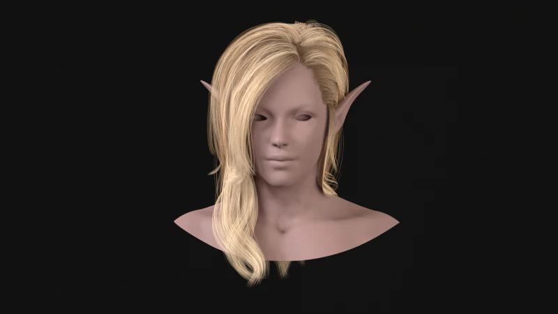 18Elf Hair2 3D Model .c4d .max .obj .3ds .fbx .stl .blend 