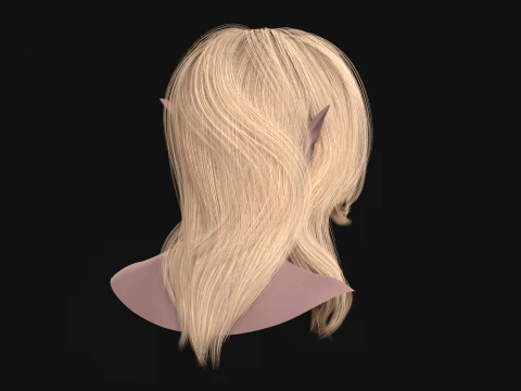 18Elf Hair2 3D Model