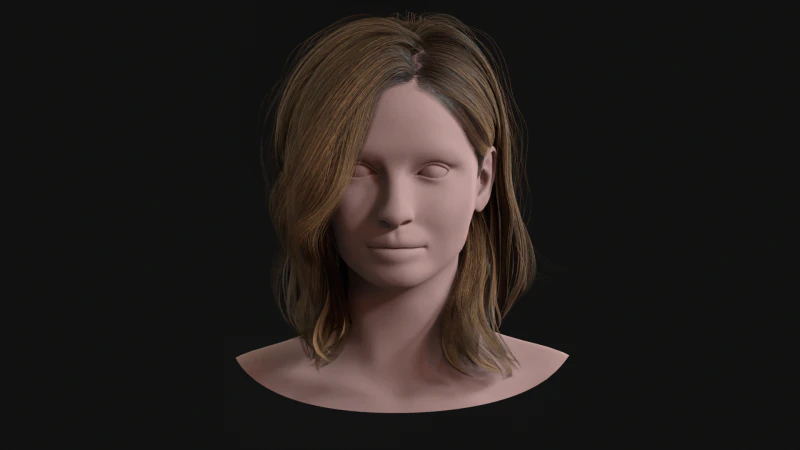 19MidHair1 3D Model .c4d .max .obj .3ds .fbx .stl .blend 