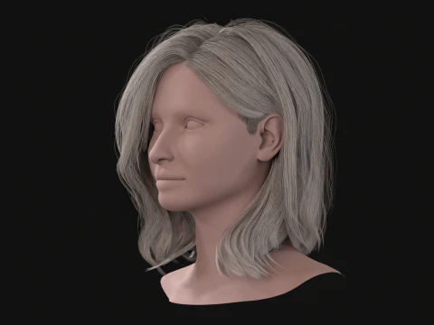 19MidHair1 3D Model