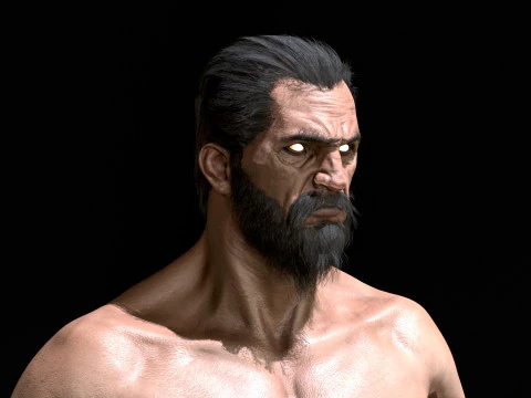 22WizardSa&ccedil; Sakal Kaşları 3D Model