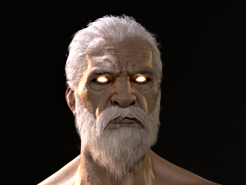 22Alis Jenggot WizardHair Model 3D