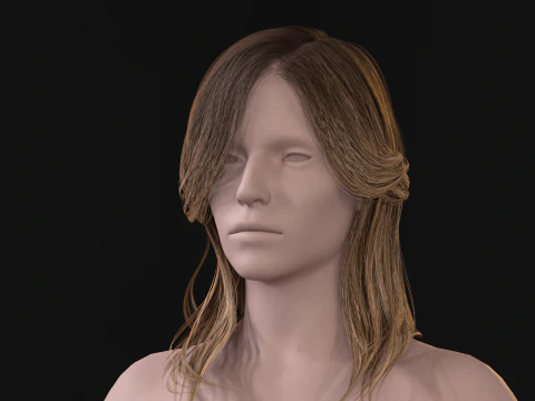 25Woman Long Kare 3D Model