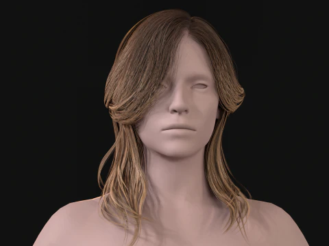 25Woman Long Kare 3D Model