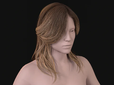25Woman Long Kare 3D Model