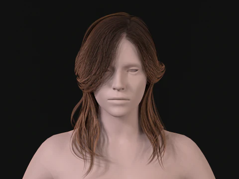 25Woman Long Kare 3D Model