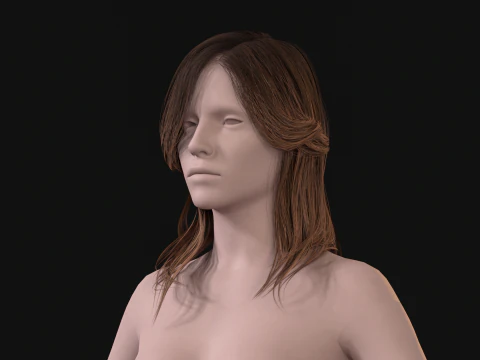 25Woman Long Kare 3D Model