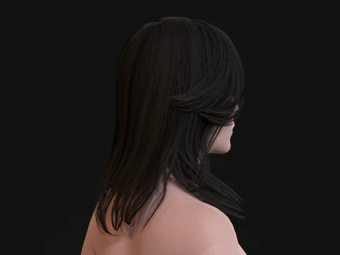 25Woman Long Kare 3D Model