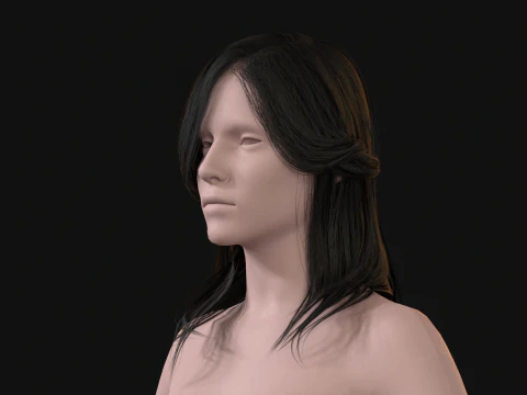 25Woman Long Kare 3D Model