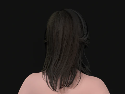 25Woman Long Kare 3D Model