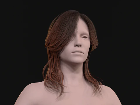 25Woman Long Kare 3D Model