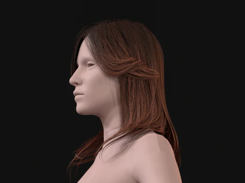 25Woman Long Kare 3D Model