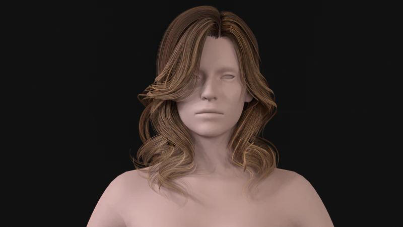 26Woman Long Kare2 3D Model .c4d .max .obj .3ds .fbx .stl .blend 