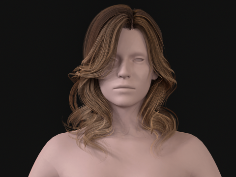 26Kadın Uzun Kare2 3D Model